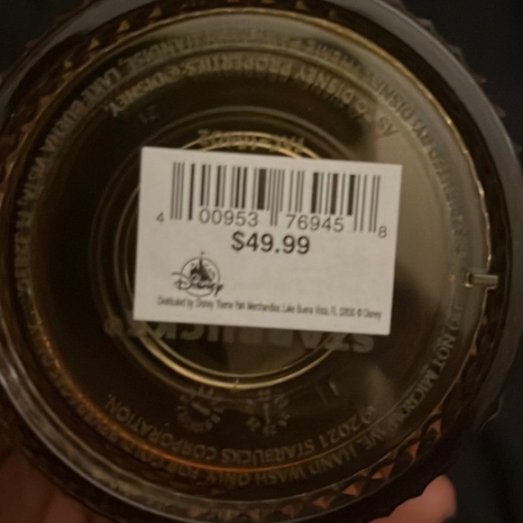 Walt Disney World 50th Anniversary Geometric Starbucks with Gold Straw - Picture 6 of 6